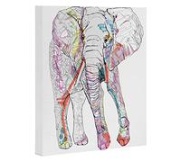 Deny Designs Casey Rogers, Elephant 1, Art Canvas, Medium, 16" x 20"