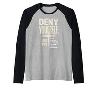 Deny Yourself Luke9:23 Christian Discipleship Raglan Baseball Tee