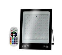 DENZED LED Floodlight RGB AC220V 30W 50W 100W 200W Flood Light Color Changing IP66 Waterproof Outdoor Lighting Spotlight Wall Refletor Ambient Light,200W