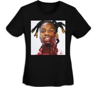 Denzel Curry Womens T Shirts Short Sleeve Crewneck Tees Tops Fit Black(X-Large)