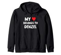 Denzel - My Heart Belongs To Denzel - Love Zip Hoodie