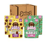 Denzel’s Easter Dog Treats - Limited Edition Variety Box - Easter Lamb Nibbles & Chocolate Buttons - Mixed 4 Pack