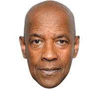 Denzel Washington (Bald) Celebrity Mask, Flat Card Face, Fancy Dress Mask