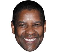Denzel Washington (Grin) Celebrity Mask, Flat Card Face, Fancy Dress Mask