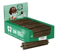 Denzel's Vegan Dog Dental Sticks - for Large Dogs - Peanut Butter & Peppermint (Pack of 28)