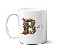 Denzie Digs B is for Bollocks Mug, Funny Offensive Hilarious Rude Personalised Gift Cup