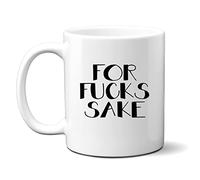 Denzie Digs Funny Personalised Mug, for Fucks Sake, Rude Offensive Birthday Gift for Men or Women, Colleague Friend