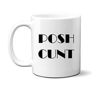 Denzie Digs Funny Personalised Mug, Posh Cunt, Rude Offensive Birthday Gift for Men or Women, Colleague Friend