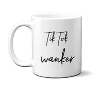 Denzie Digs Funny Personalised Mug, TIK Tok Wanker, Funny Offensive Social Media Birthday Gift for Men or Women