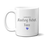 Denzie Digs I Suffer from Resting Bitch Face, Funny Rude Offensive Joke, Personalised Mug