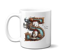 Denzie Digs S is for Slag Mug, Funny Offensive Hilarious Rude Personalised Gift Cup