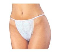 DEO Disposable White G Strings Thongs Spray Tanning Waxing X 50 Individually Wrapped