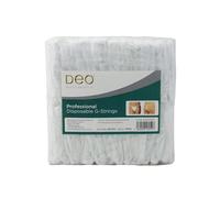 DEO Disposable White G Strings Thongs Spray Tanning Waxing X 50 Individually Wrapped
