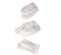 Deo White Manicure Pedicure Mitts Booties Liners Treatment Spa Cotton Hands Feet