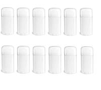 Deodorant Container Oval Empty 2.65oz/30ml - Twist-Up Refillable Plastic Tube for DIY Deodorants, Pack of (12) by Yellow Brick Road