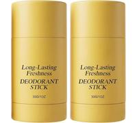 Deodorant Stick,Turmeric & Kojic Acid Deodorant,Anti Perspirant Underarm Roll On Deodorant,Aluminum Free,Sweat & Odor Protection,Non-Sticky,Underarm Brightening,Long-Lasting Freshness (2Pcs)