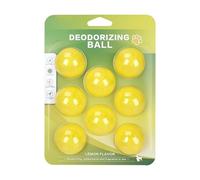 Deodorizer Balls, 3.6x2.9cm Natural Adhesive Cat Odor Eliminator 8-Piece Air Freshener Set with Lemon, Fragrance for Nest, Mat, Cage, Litter Box, Shoe