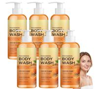 Deodorizing Persimmon Body Wash for Old People Smell, Renewing & Purifying with Natural Persimmon, Gentle Shower Gel for Sensitive Skin, Lasting Refreshing Whole Body, Moisturizing Mature Skin (6pcs)