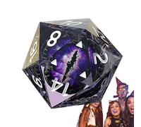 DéOeil de Dragon - Bag of 20 3x3x3cm, Transparent Resin Despolyhedral Set, Two-Tone Shiny Eyes, Pre-Balanced for Fair Trade RPG Table Games | Perfect For, Games