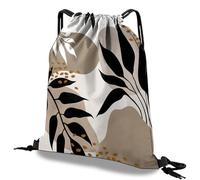 Deokke Drawstring Backpack Draw String Bag Waterproof for Sports Gym Beach Travel Cute Aesthetic Sackpack Men Women (13"×17") (S15-Leaf)