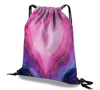 Deokke Drawstring Backpack Draw String Bag Waterproof for Sports Gym Beach Travel Cute Aesthetic Sackpack Men Women (13"×17") (S22-Pink)