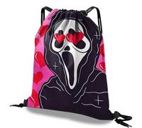 Deokke Drawstring Backpack Draw String Bag Waterproof for Sports Gym Beach Travel Cute Aesthetic Sackpack Men Women (13"×17") (S9-Pink Skeleton)