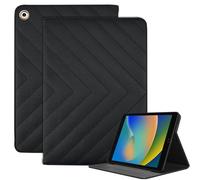 Deokke Premium Leather Compatible with iPad 10.2 inch 9th /8th /7th Generation Case(2021/2020/2019) Hard Back Protective Folio Crocodile Retro Auto Sleep/Wake Cover Women Girls ((N4-Black)