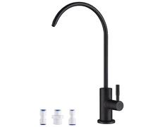 DEOKXZ Matte Black Drinking Water Filter Faucet for Kitchen Sink Reverse Osmosis Ro System, Lead-Free Sus Stainless Steel with Brass Finish (Matte Black)
