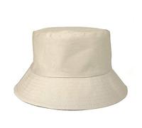 Deolven Bucket Hat,Ladies Reversible Hat Soft Cotton & Polyester Fabric Basin Cap Fisherman's Hat for Boy Girl Kid Children Unisex Camping Hiking Fishing Hunting 52-54cm Beige