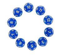 Deolven D12 Dice, 10 Pcs Transparent Blue Polyhedral Dices, 12 Sided Clear Blue Dices for DND MTG RPG Dungeons and Dragons Party