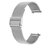 Deolven Quick Release Watch Strap,Mesh Woven Metal Watch Band for Men and Women,Universal Strap for Smart Watches and Seiko Watches 16mm Silver