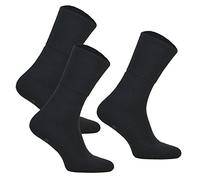 DeoMed 3-pairs Extra Wide Diabetic Socks MEDIC DEO COTTON for Swollen Legs, non-compression, anti Blistering, Antibacterial (44-46, UKCA)