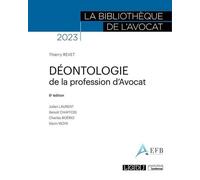 Déontologie de la profession d'avocat (2023): 2022