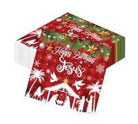 Deorfuy Nativity Christmas Napkins Disposable Party Decorations, 50PCS Happy Birthday Jesus Paper Napkins Decoration, Xmas Jesus Is the Reason for the Season Decor Supplies
