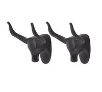 Deosdum 2 Pcs Bull Head Wall Hooks Metal Animal Hook Multipurpose Coat Hooks Towel Hook Wall Mounted Decorative Hooks for Home Living Room Bedroom Jewelry Display Key