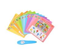 Deosdum Russian Reading Cards for Kids Interactive Sound Card with Light | 12 Double-sided Cards, Blue/red Light for Correct/wrong Answers, Russian Vocabulary and Logic Skills, Works with 2 AAA