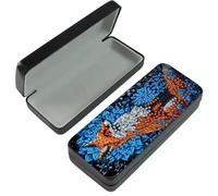 Deosiy Colorful fox-5D Diamond Painting Set Glasses Case DIY Glasses Storage Box Leather Handmade Diamond Painting Gift Art Glasses Case
