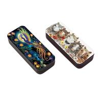 Deosiy Horse and peacock-5D Diamond Painting Set Glasses Case DIY Glasses Storage Box Leather Handmade Diamond Painting Gift Art Glasses Case 2 Pieces