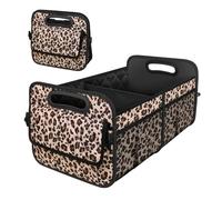 Deosk Car Trunk Organzier for suv,Car Organziers and Storage with 6 Big Pocket for Women/Men 50L Waterproof Polyester Trunk Organzier for Minivan/Truck(Medium,Leopard print)