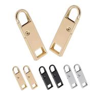 Deoward Zipper Pull Replacement Metal Zipper Handle Mend Fixer Tab Repair for Luggage, Backpacks, Suitcases, Jackets, Purses, Handbags (6 PCS)
