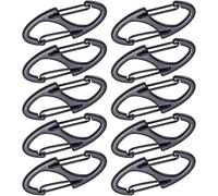 Deozu 10 Pcs Zipper Clip Anti Theft Deterrent, Dual Opening Safety Zipper Locks Pull Replacement for Backpacks, Camping, Suitcases, Purse (Black)