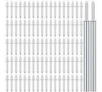 Deozu 100 Pcs Double-Head Skirting Nails with 2 Pcs Sleeve Tool, Double Sided Nails, Double-Headed Nail, Double Head Skirting Nail Tool