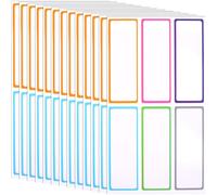 Deozu 180 Pieces Dry Erase Labels, Waterproof Sticky Labels, Easy Peel Removable Labels, Reusable Sticky Notes for Food Containers, Office (Clear