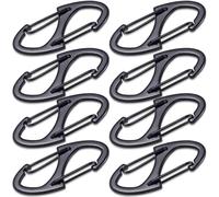 Deozu 8 Pcs Zipper Clip Anti Theft Deterrent, Dual Opening Safety Zipper Locks Pull Replacement for Backpacks, Camping, Suitcases, Purse (Black)