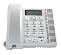 Depaepe Premium 300 Analogue Desktop Phone (White) Phone with screen able to hold 100 contacts