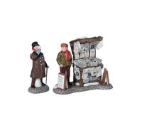 Department 56 Dickens' Village London Newspaper Stand Accessory Figurine (Set of 2), 3.2 Inch