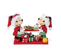 Department 56 Disney by Possible Dreams Mickey and Minnie Mouse Fresh Baked Cookies for Santa Figurine, 5.5 Inch, Multicolor