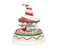 Department 56 Disney The Nightmare Village Accessories Christmas Town Carousel Rotating Animated Figurine, 7 Inch, Multicolor