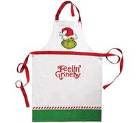 Department 56 Dr. Seuss Feelin' Grinchy Kitchen Cooking Apron, 24 x 36 Inch, Multicolor