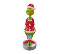 Department 56 Dr. Seuss Grinch Standing with Presents Light Up Musical Figurine, 11.8 Inch, Multicolor